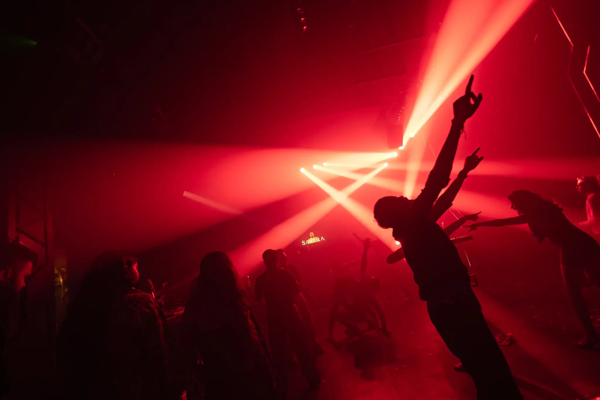 Lasers over the dance floor